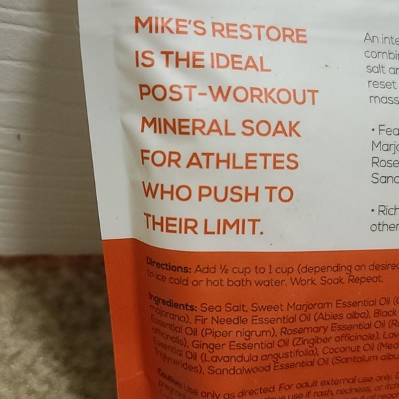 NWT Mike's Recovery Restore Mineral Soak - Picture 3 of 5